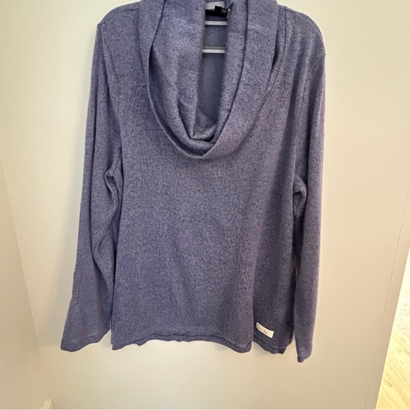 DKNY Sweater Womens Size XL Purple Cowl Neck Pullover Lightweight Casual Modern - Picture 1 of 10